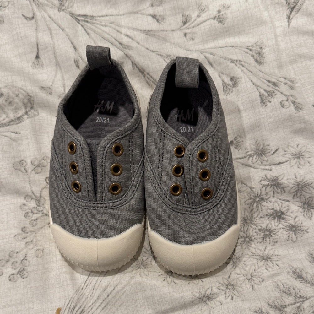 H&M Kids Charcoal Slip-On Sneakers